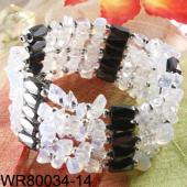 36inch Moonstone Chip Magnetic Wrap Bracelet Necklace All in One Set